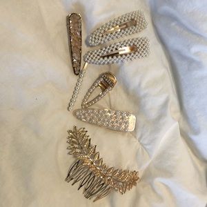 7 hair accessories EUC